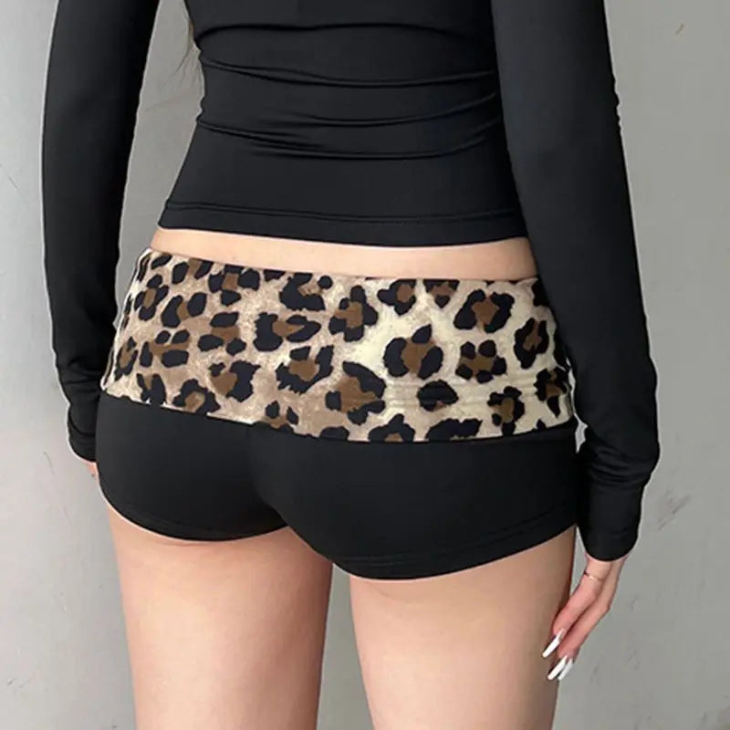 Leopard Low Waist Shorts
