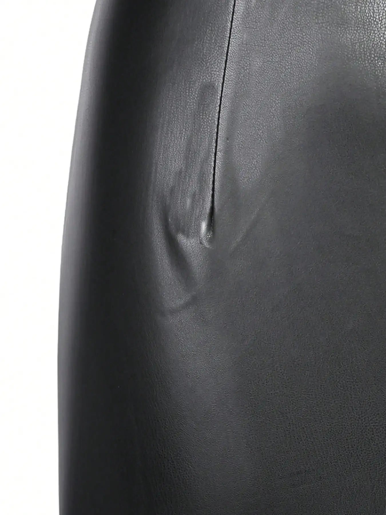 PU Leather Office Pencil Skirt
