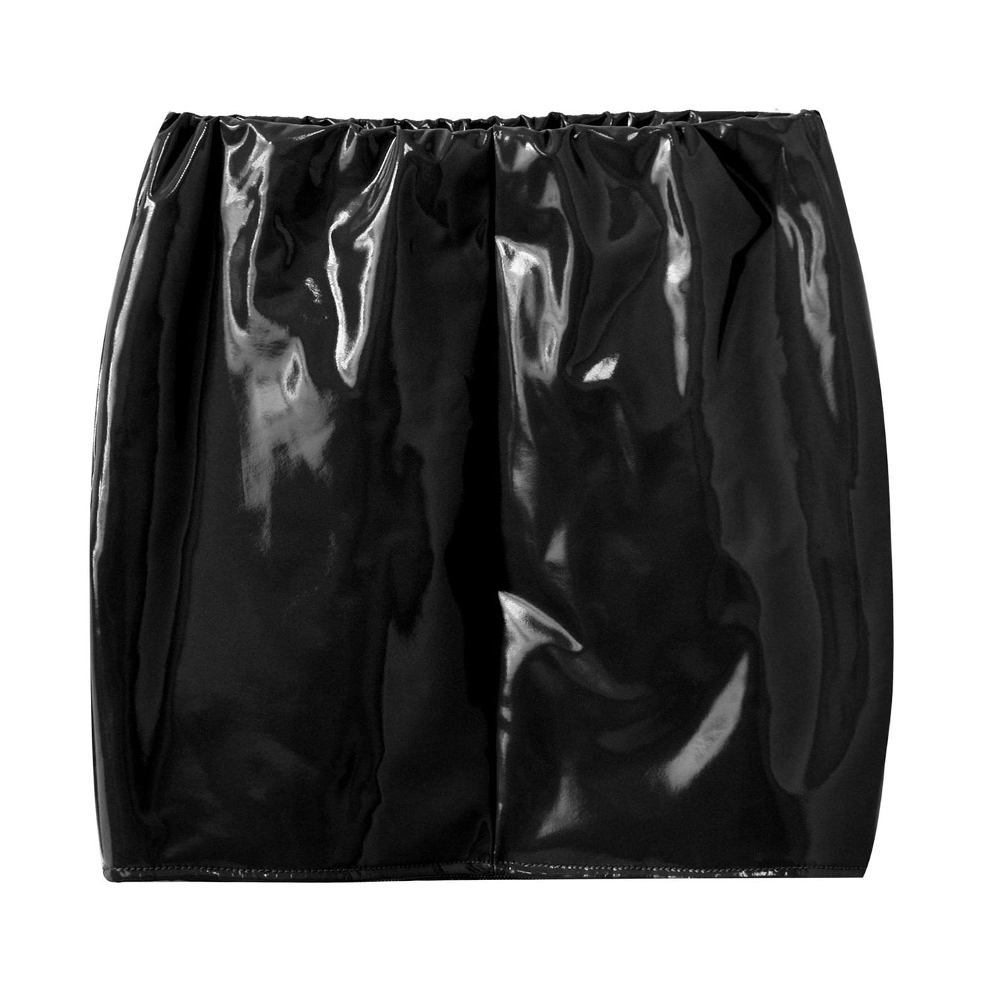 Glossy Patent Leather Mini Skirt