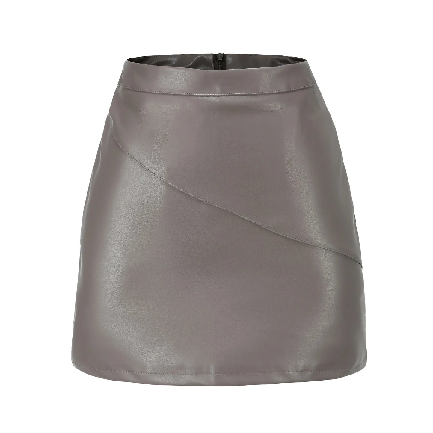 PU Leather Pencil Mini Skirt