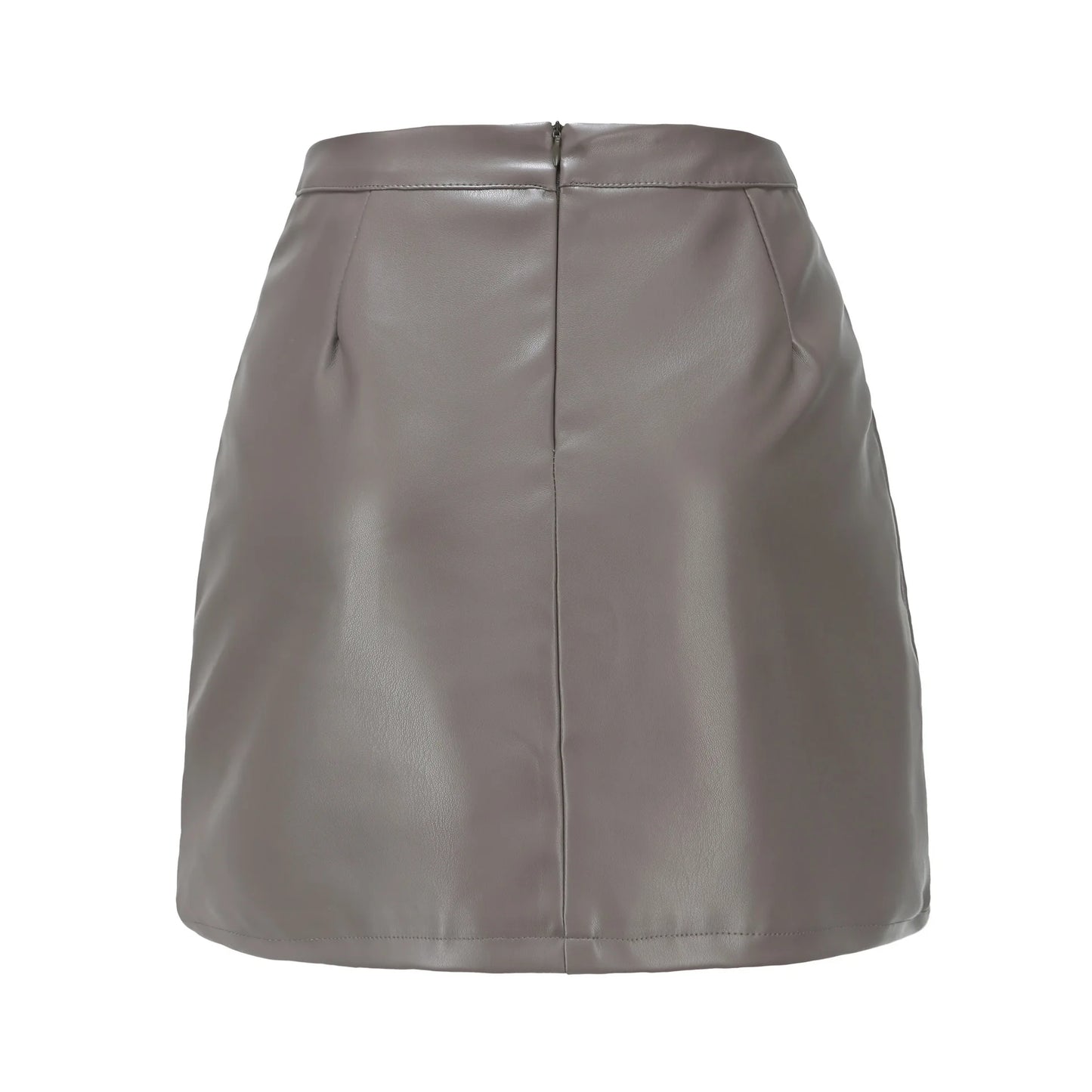 PU Leather Pencil Mini Skirt