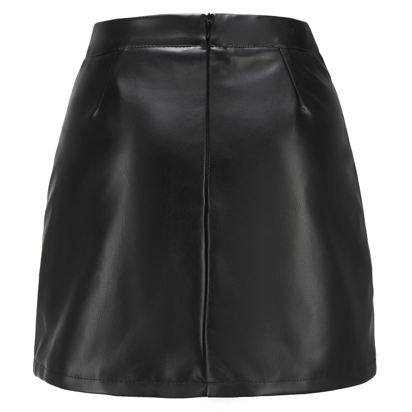 PU Leather Pencil Mini Skirt