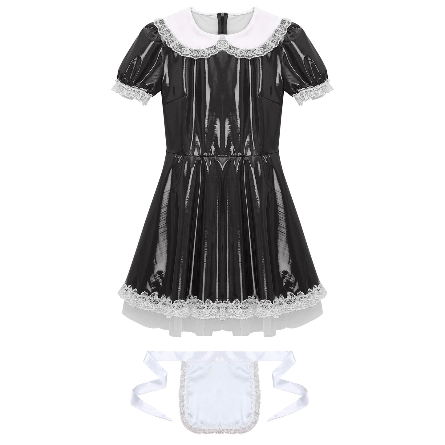Latex French Maid Sissy Dress