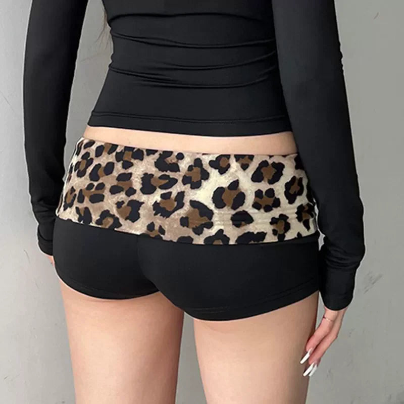 Leopard Low Waist Shorts