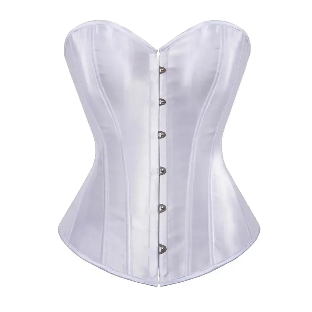Satin Lace Up Corset Bustier