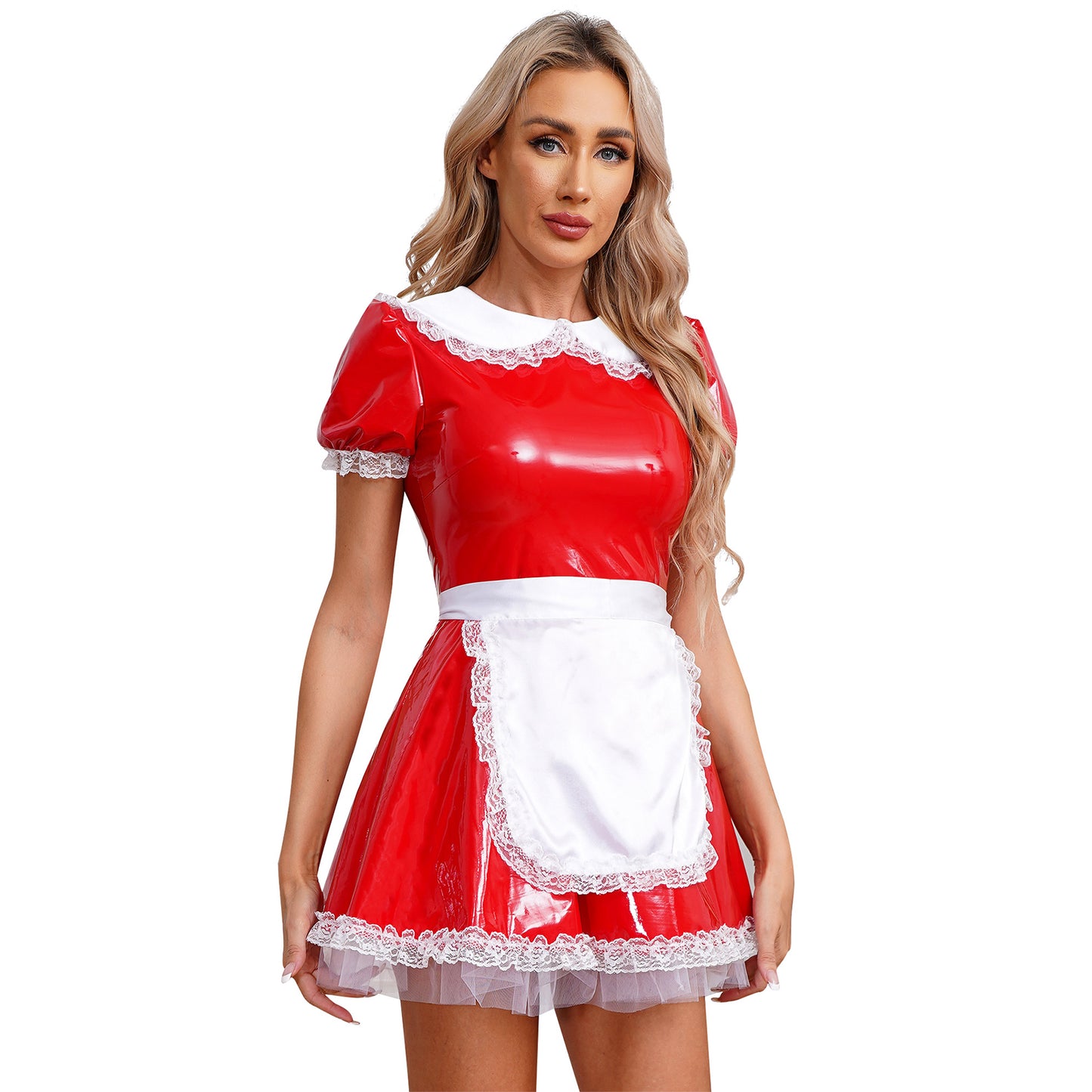 Latex French Maid Sissy Dress