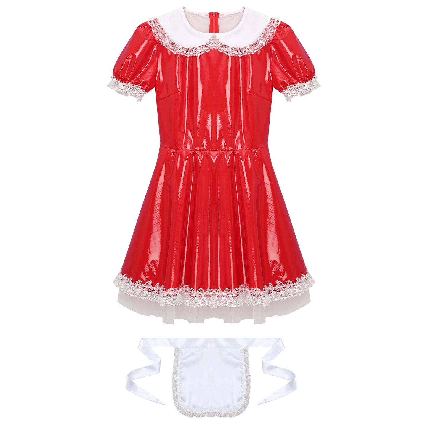 Latex French Maid Sissy Dress