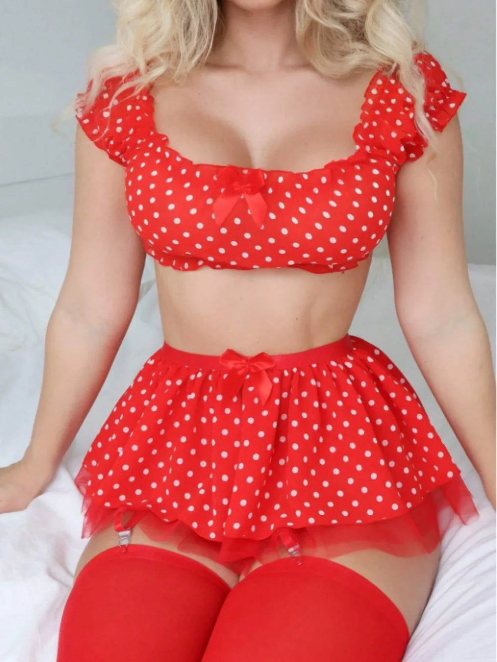 Polka Dot Tutu Lingerie Set