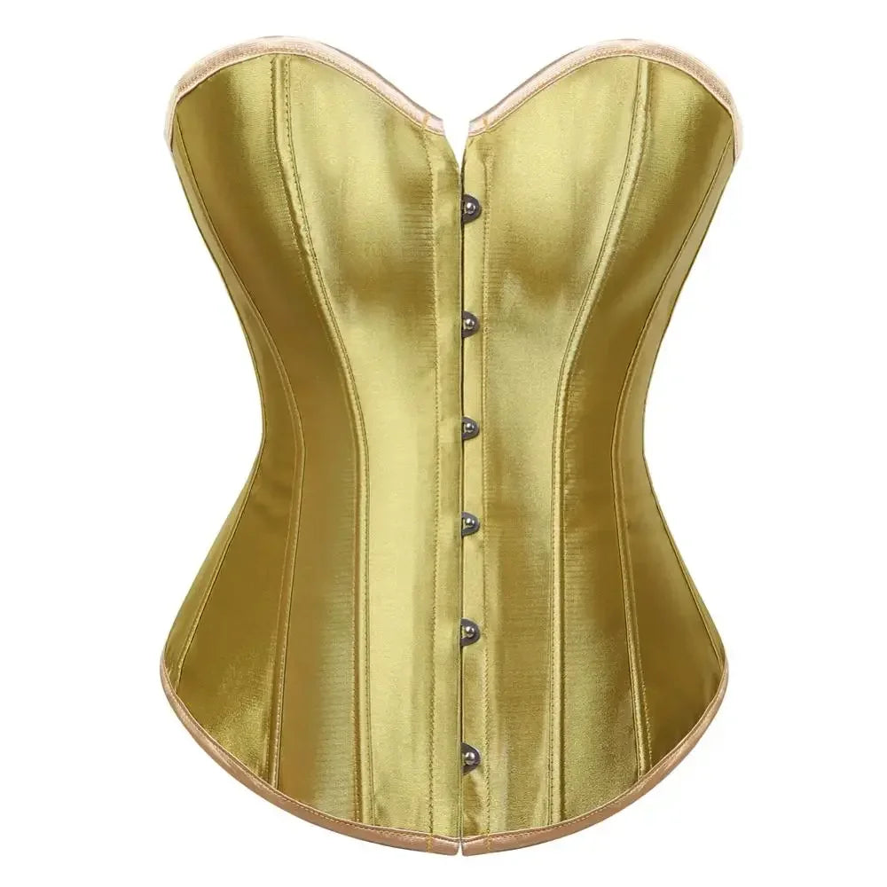 Satin Lace Up Corset Bustier