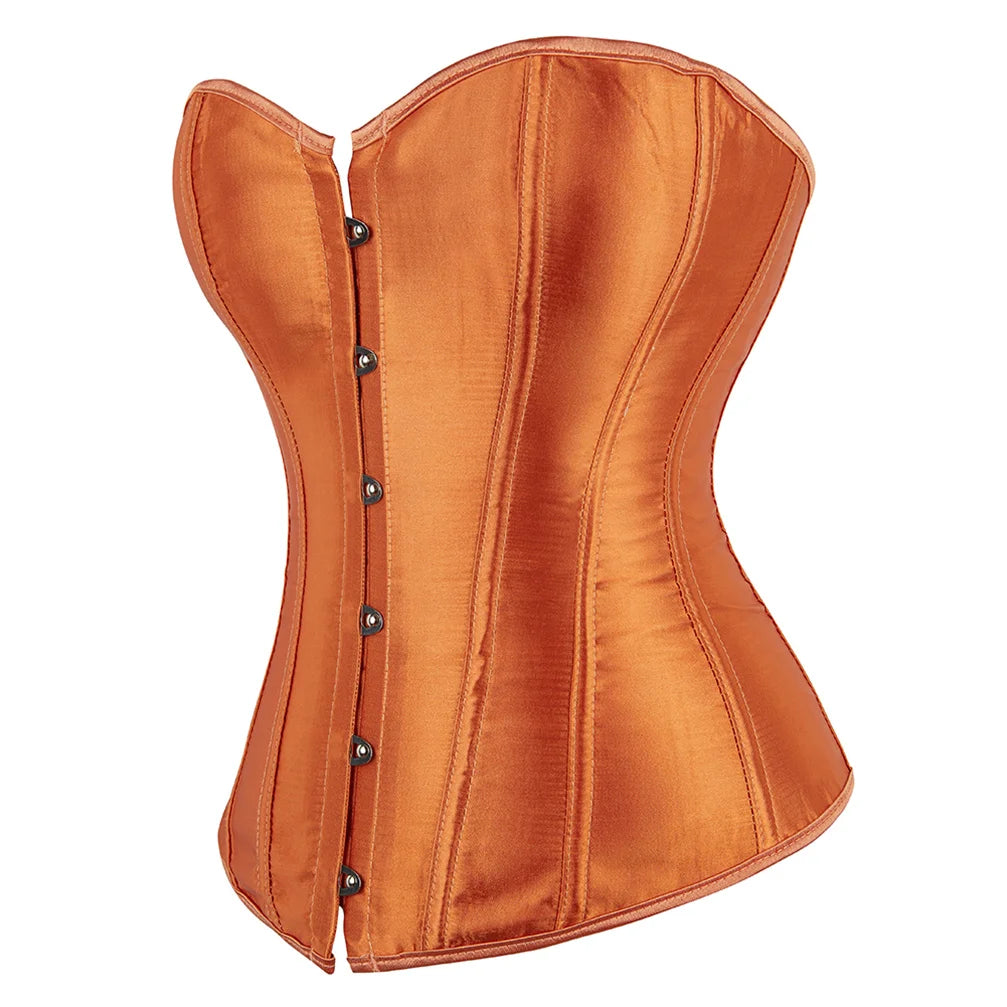 Satin Lace Up Corset Bustier