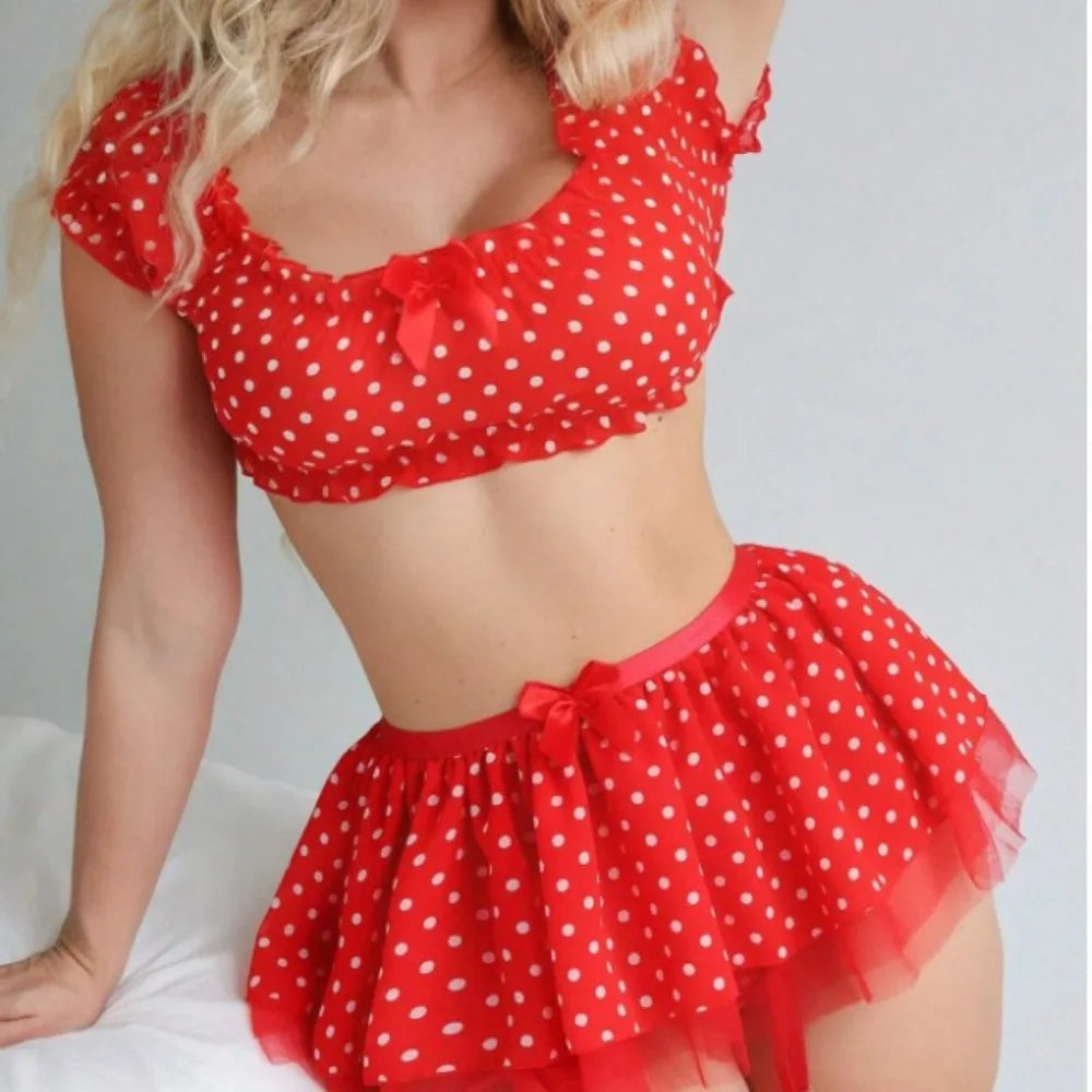 Polka Dot Tutu Lingerie Set
