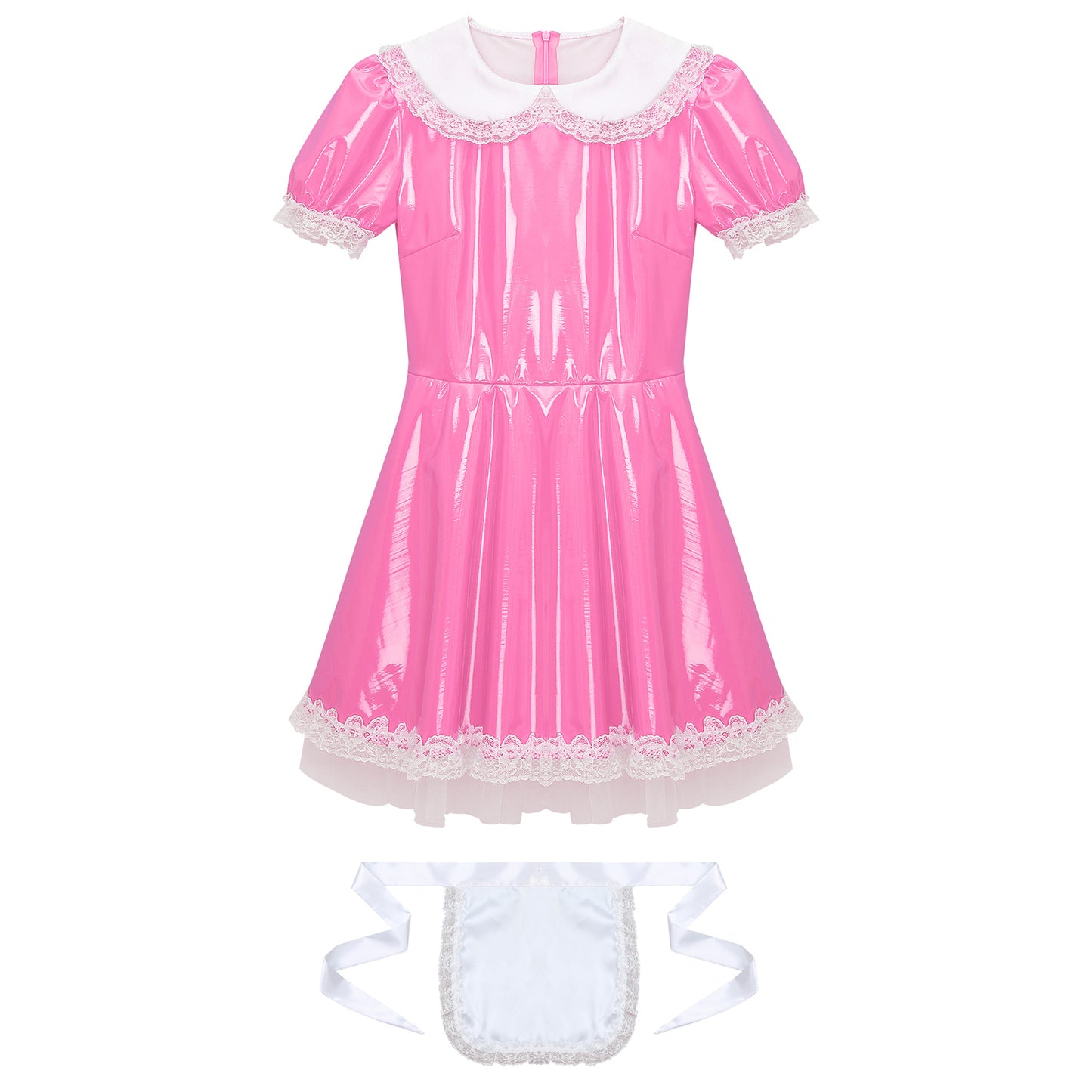 Latex French Maid Sissy Dress