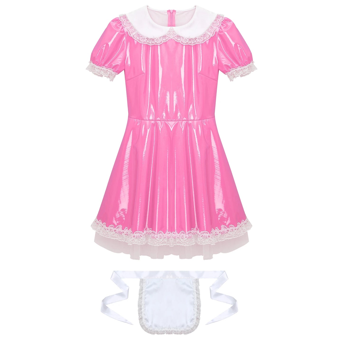 Latex French Maid Sissy Dress