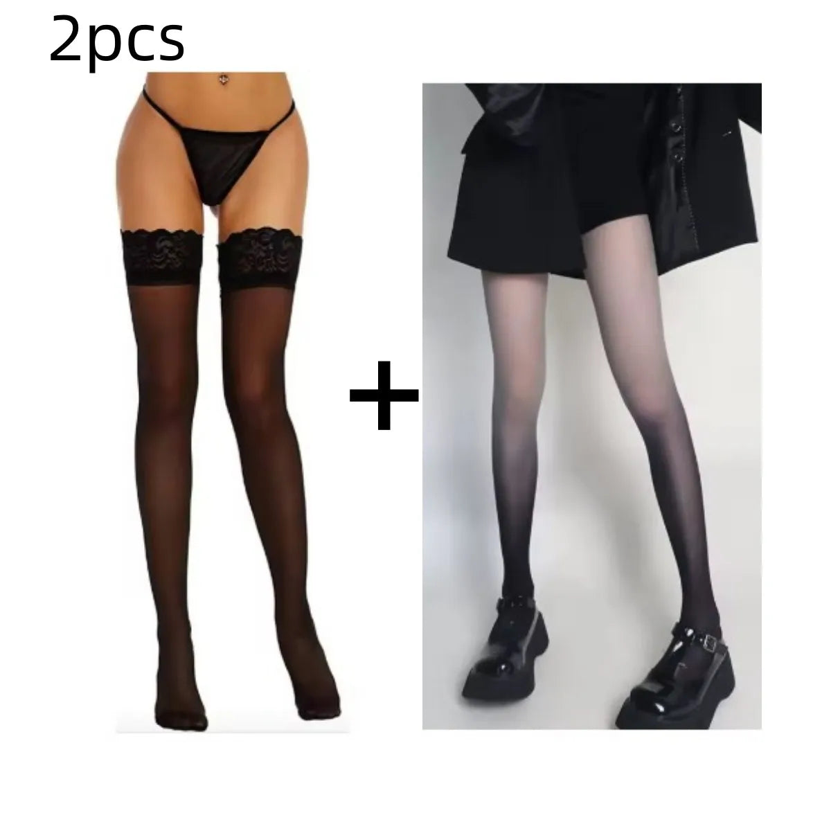 Lace Top Thigh High Stockings