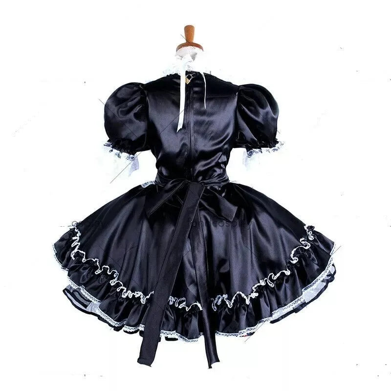 Lockable Sissy Maid Satin Dress