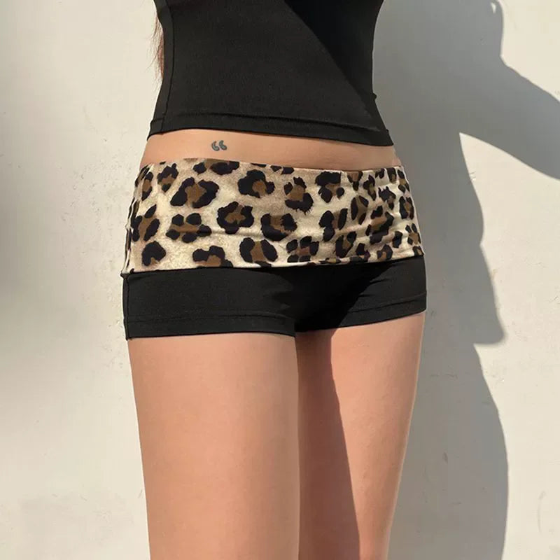 Leopard Low Waist Shorts