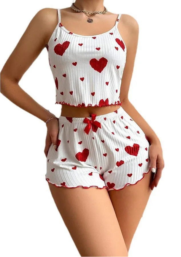 Heart Print Lounge Set