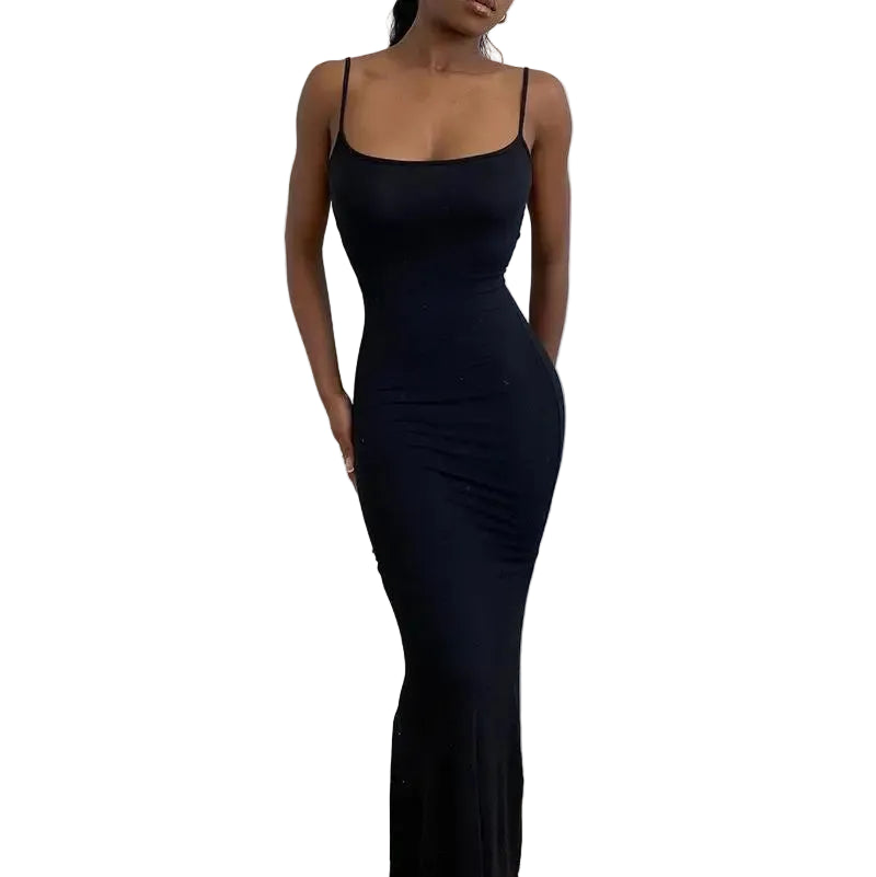 Satin Slip Backless Maxi Dress