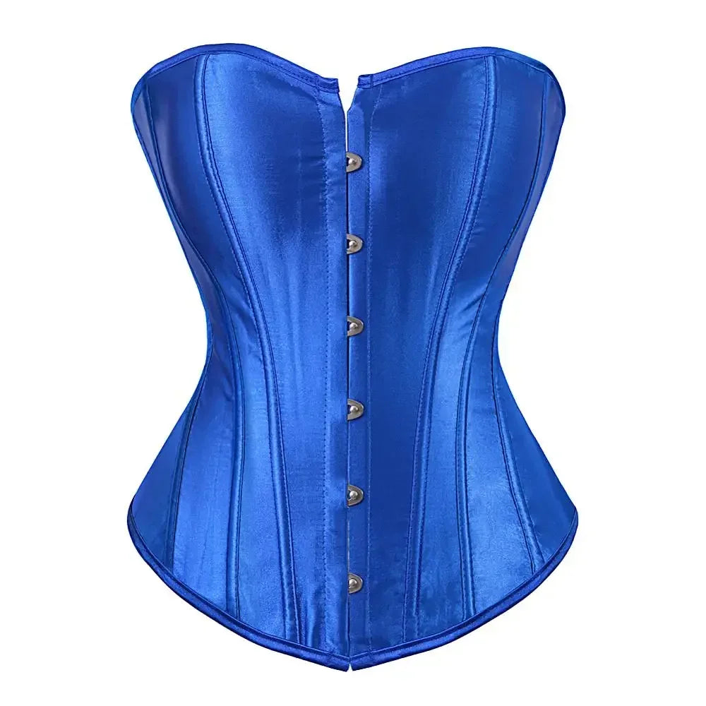Satin Lace Up Corset Bustier