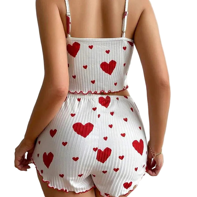 Heart Print Lounge Set