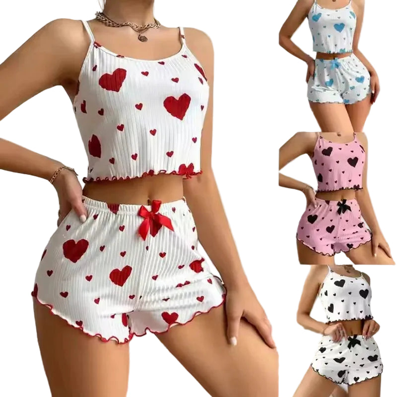 Heart Print Lounge Set