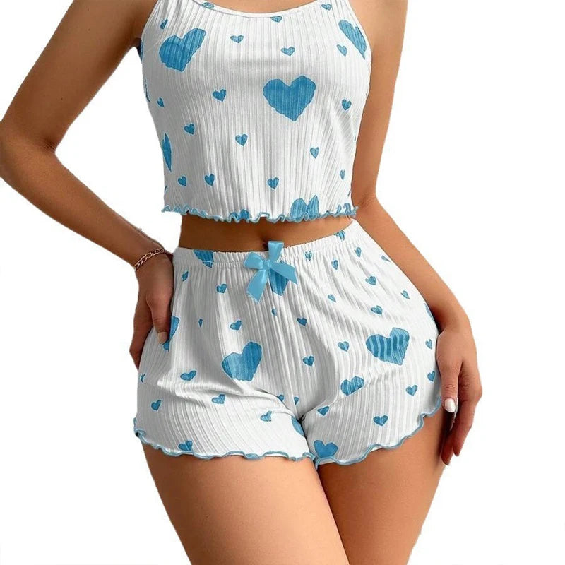 Heart Print Lounge Set