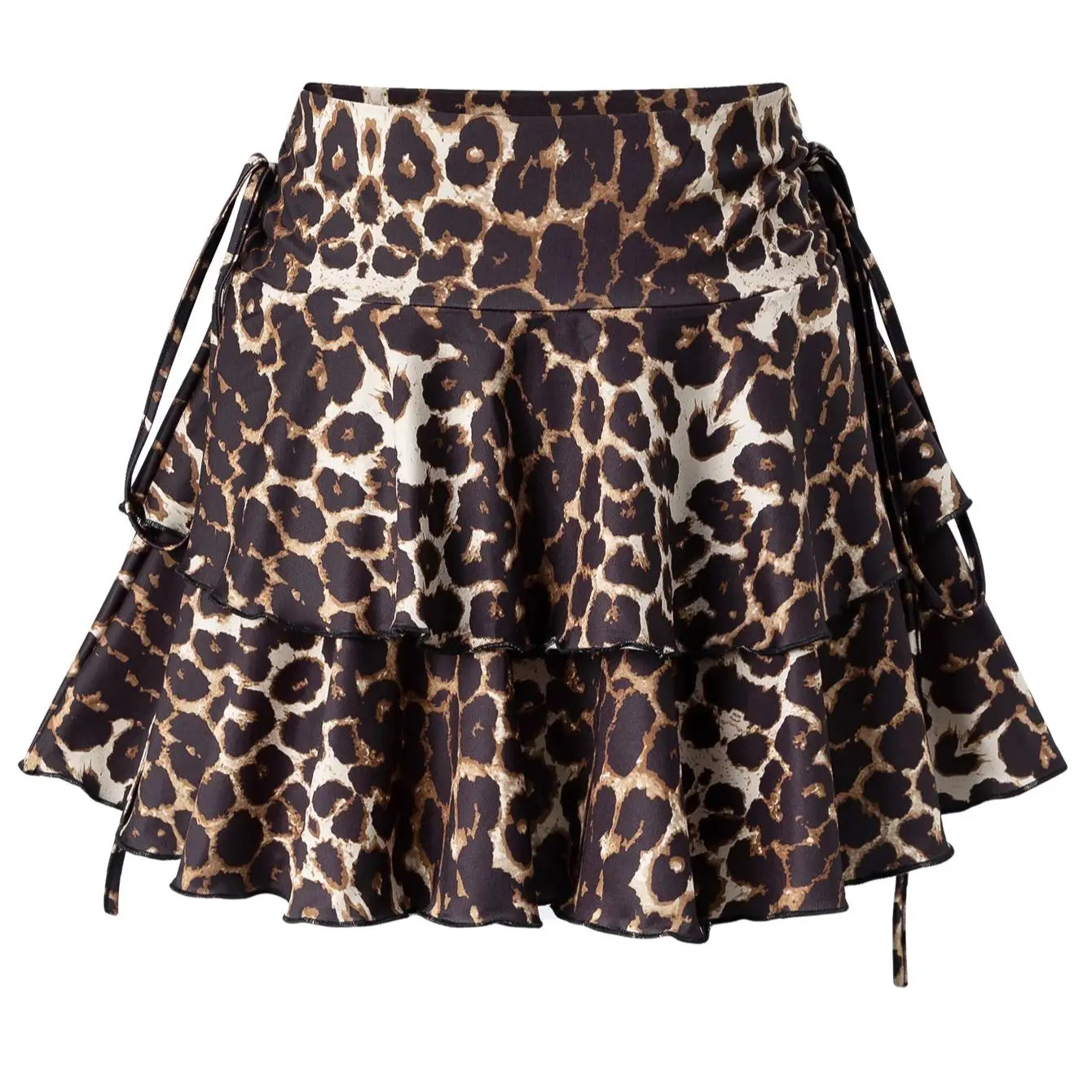 Leopard Print Mini Skirt