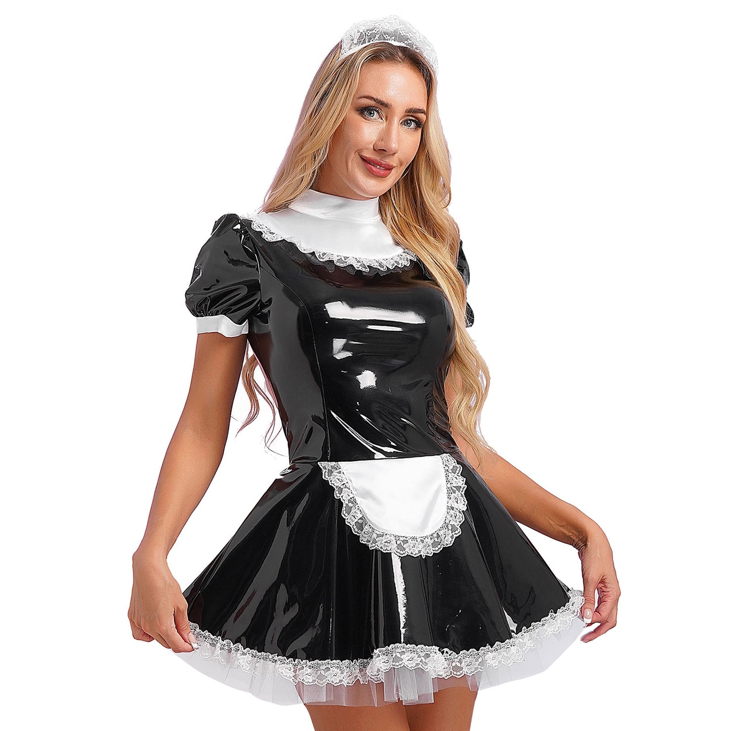 Latex French Maid Sissy Dress