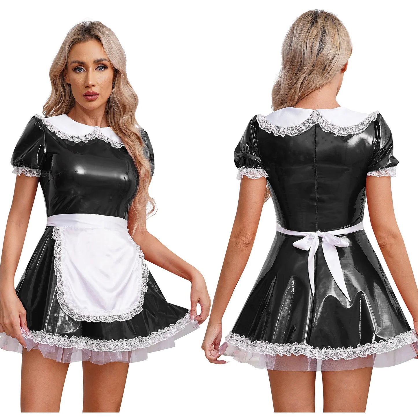 Latex French Maid Sissy Dress