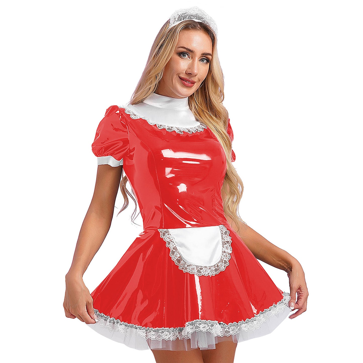 Latex French Maid Sissy Dress