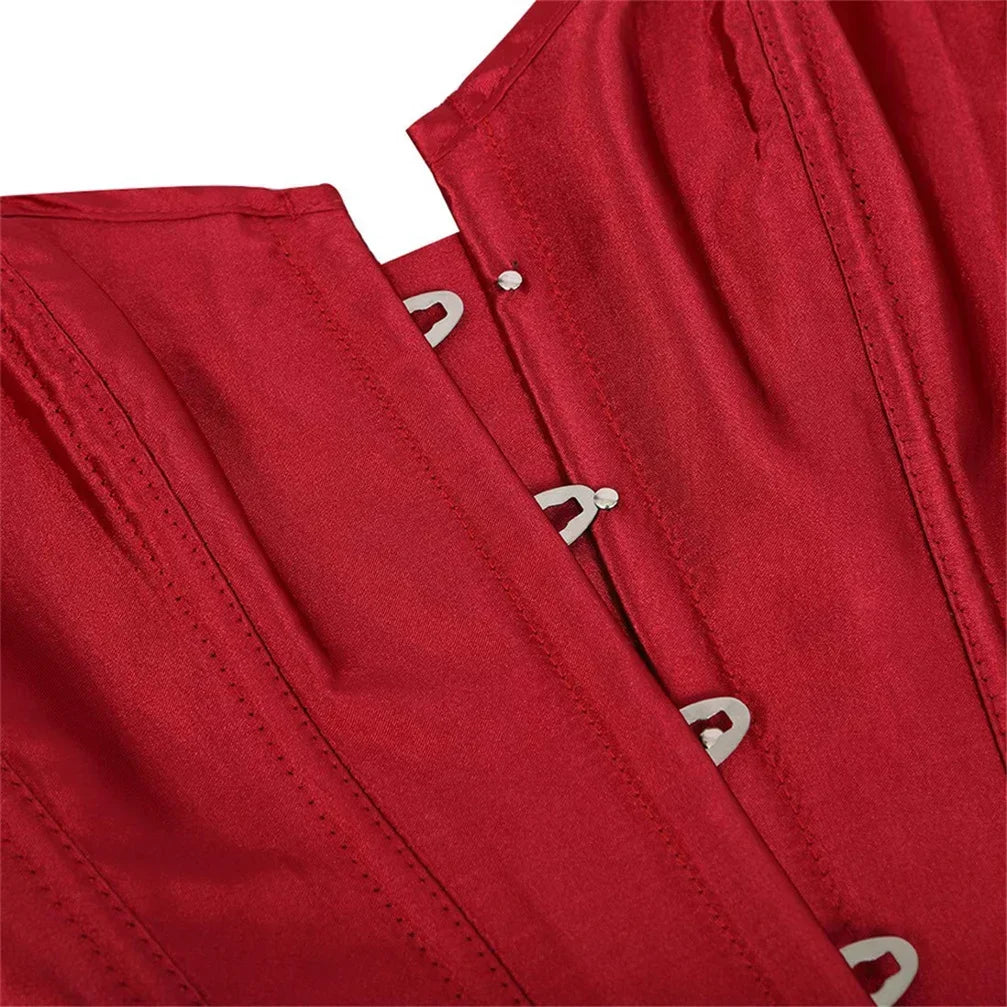 Satin Lace Up Corset Bustier