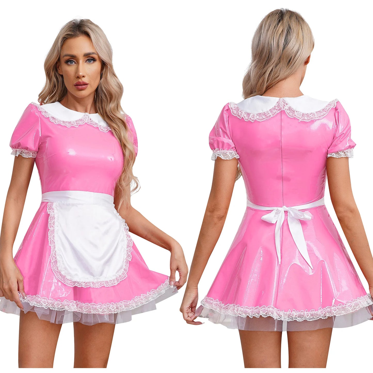 Latex French Maid Sissy Dress