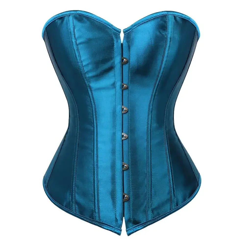 Satin Lace Up Corset Bustier