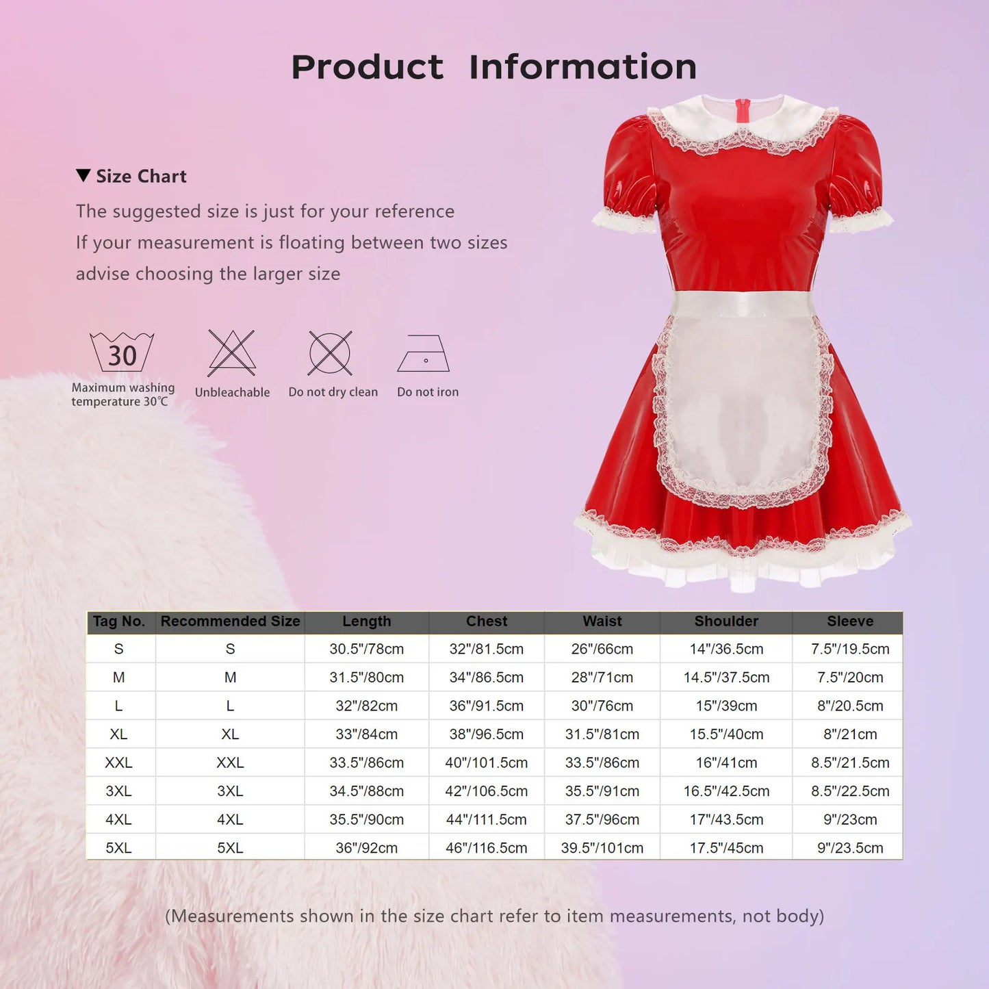 Latex French Maid Sissy Dress
