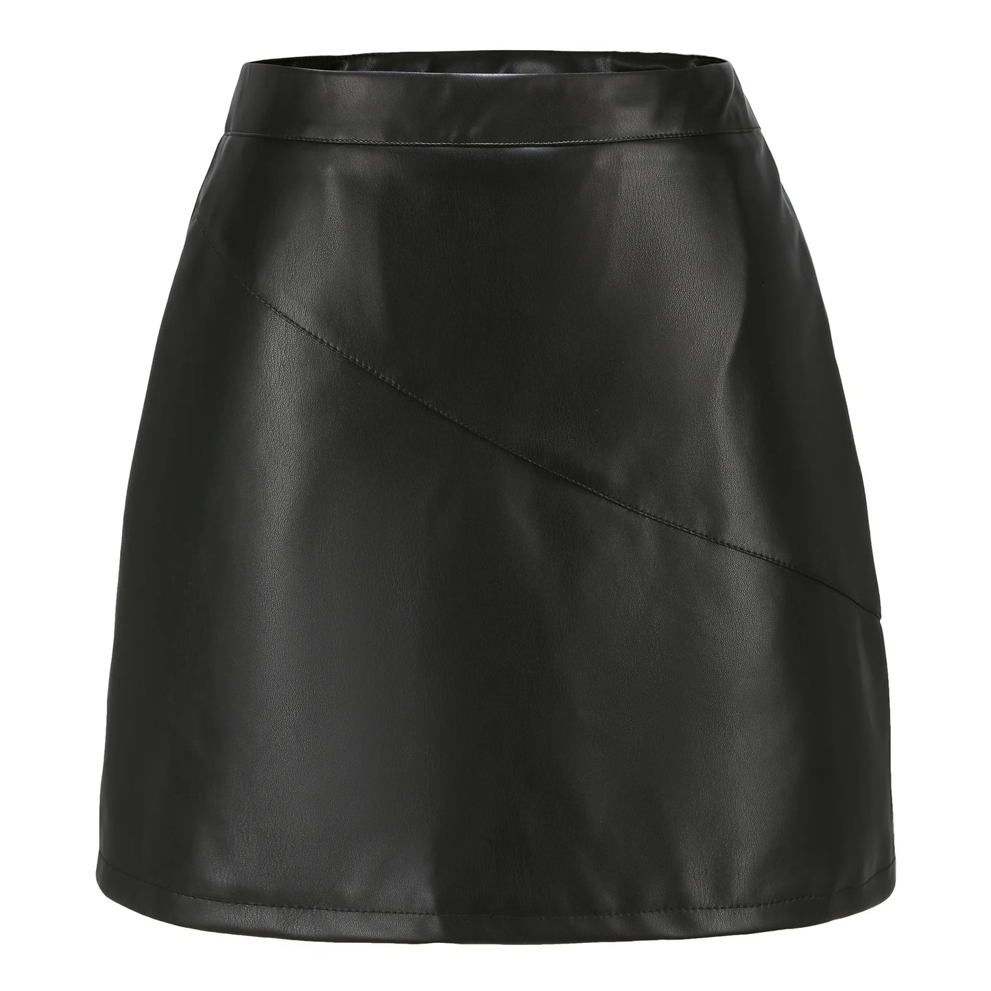 PU Leather Pencil Mini Skirt