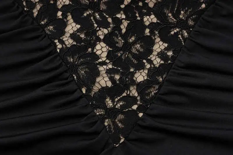 Lace Halter Backless Maxi Dress