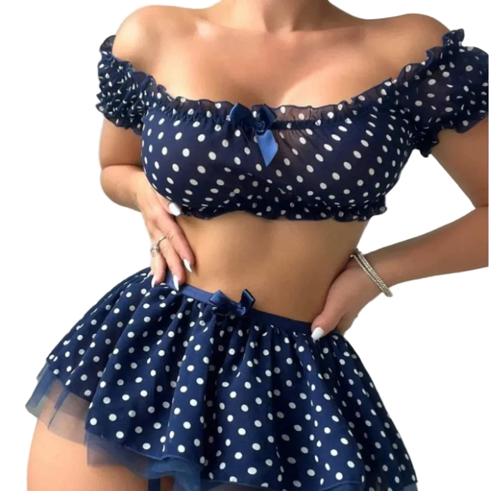 Polka Dot Tutu Lingerie Set