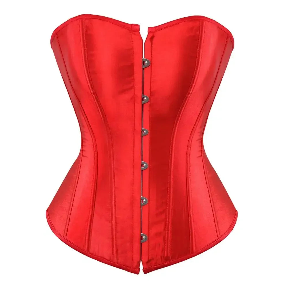 Satin Lace Up Corset Bustier