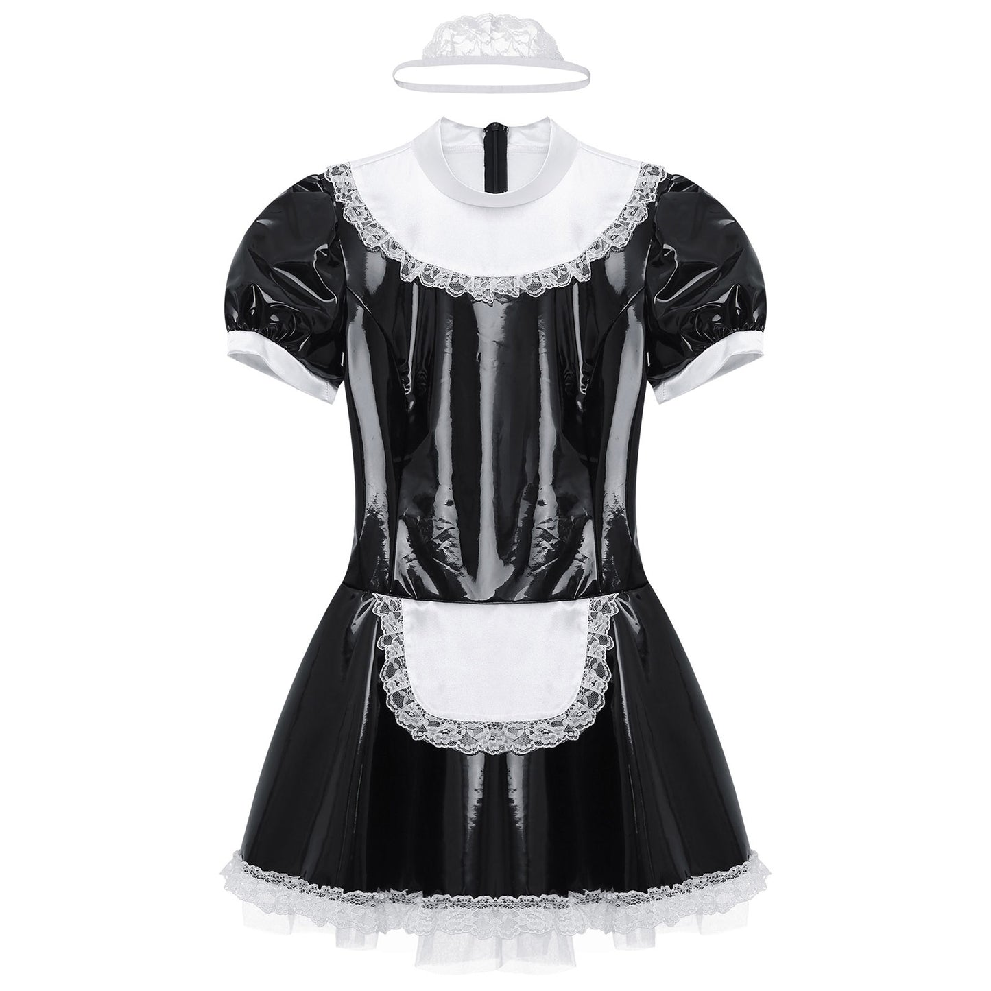 Latex French Maid Sissy Dress