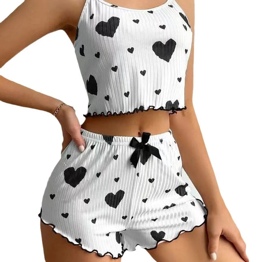 Heart Print Lounge Set
