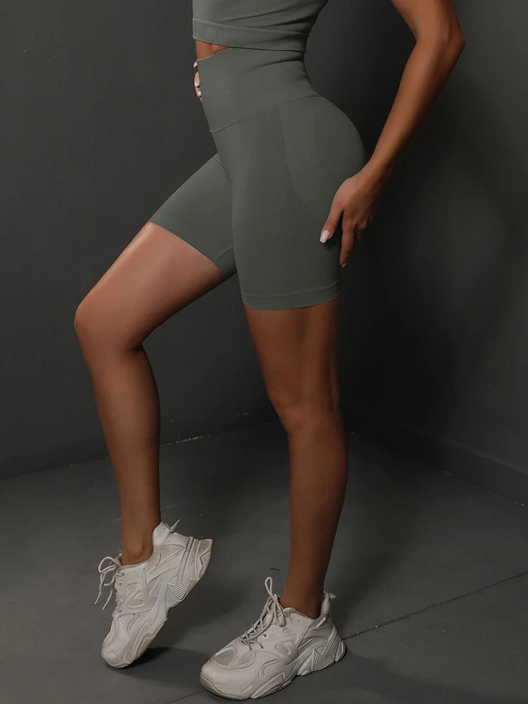 Seamless High Waist Yoga Shorts