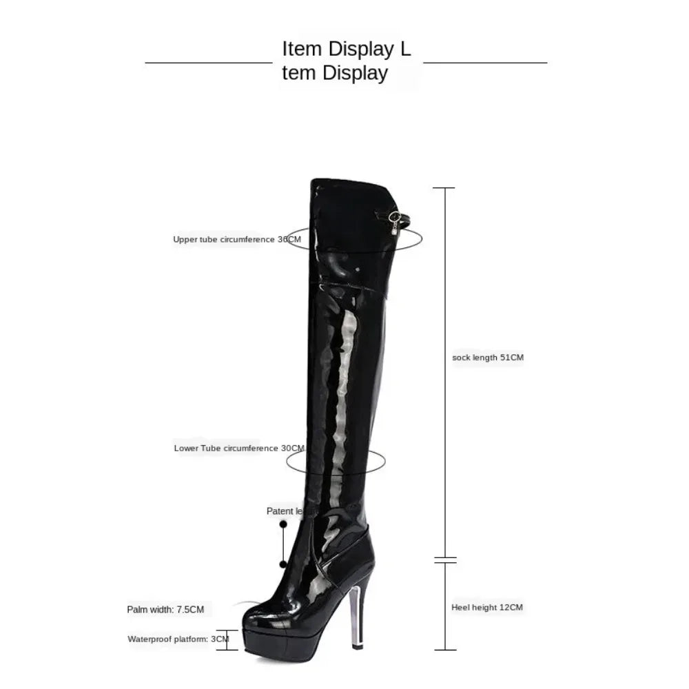Over-the-Knee Platform Boots