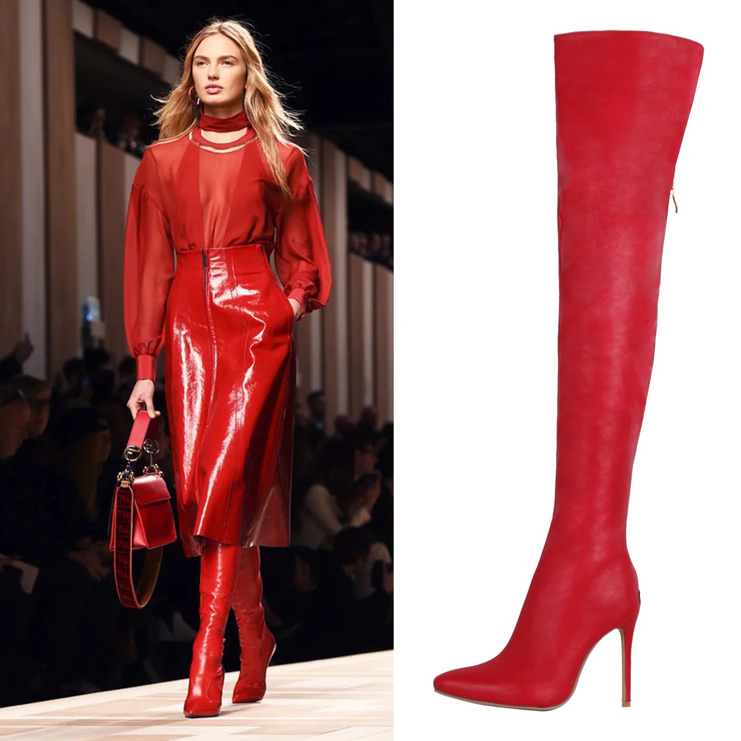 Matte Over-the-Knee Long Boots