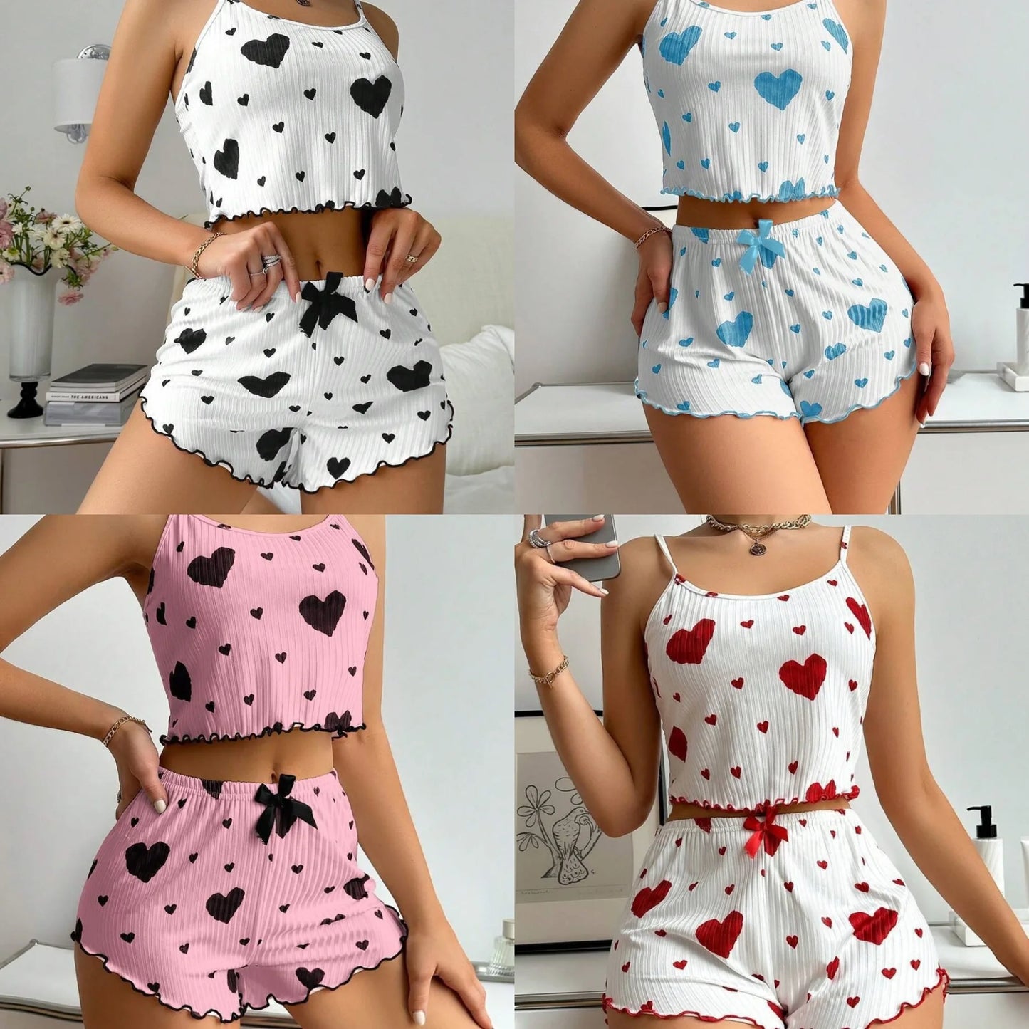 Heart Print Lounge Set