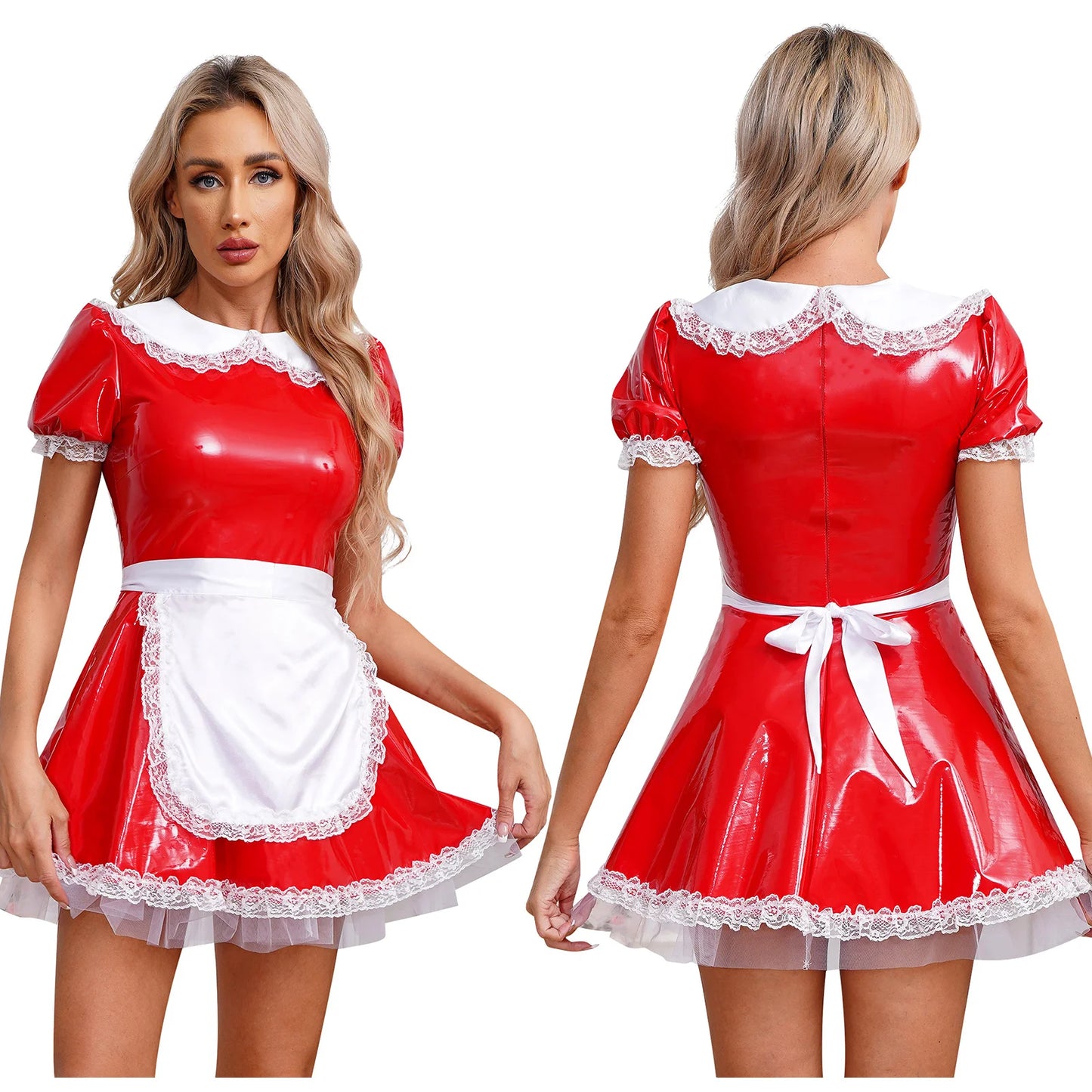 Latex French Maid Sissy Dress