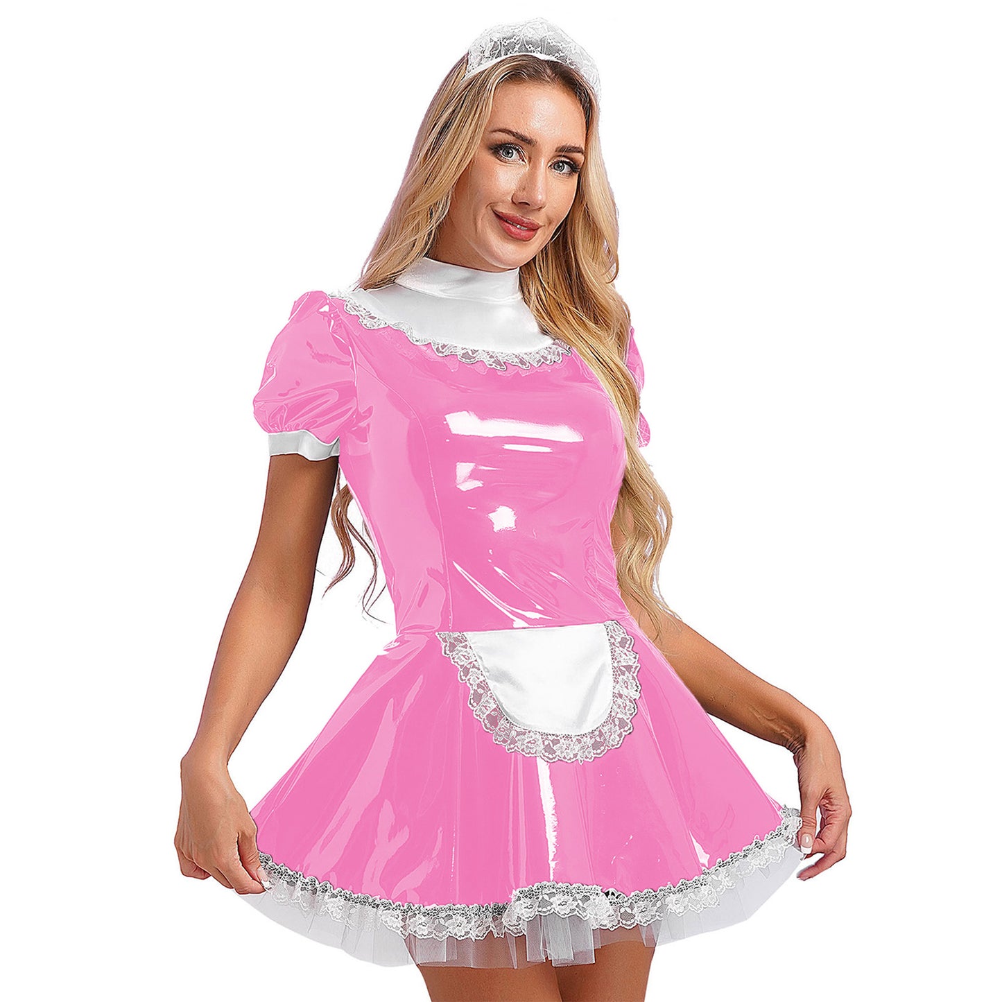 Latex French Maid Sissy Dress