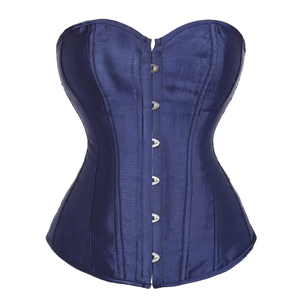 Satin Lace Up Corset Bustier