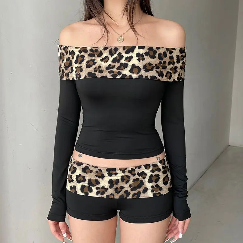 Leopard Low Waist Shorts