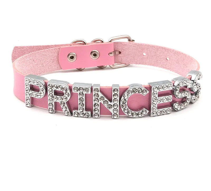Rhinestone Sissy Choker Collar Necklace