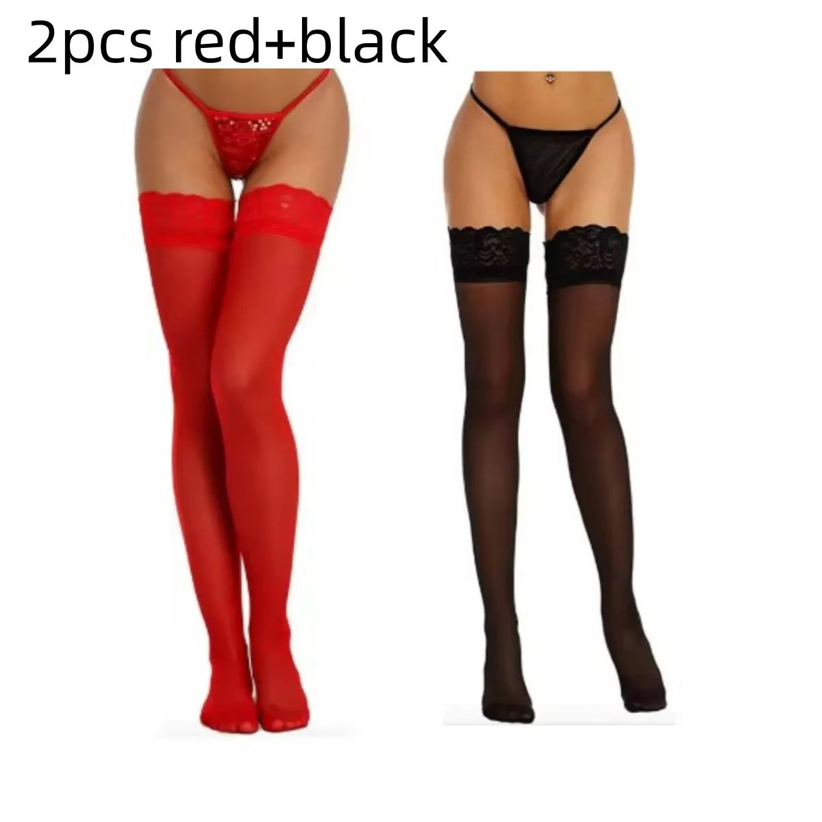 Lace Top Thigh High Stockings